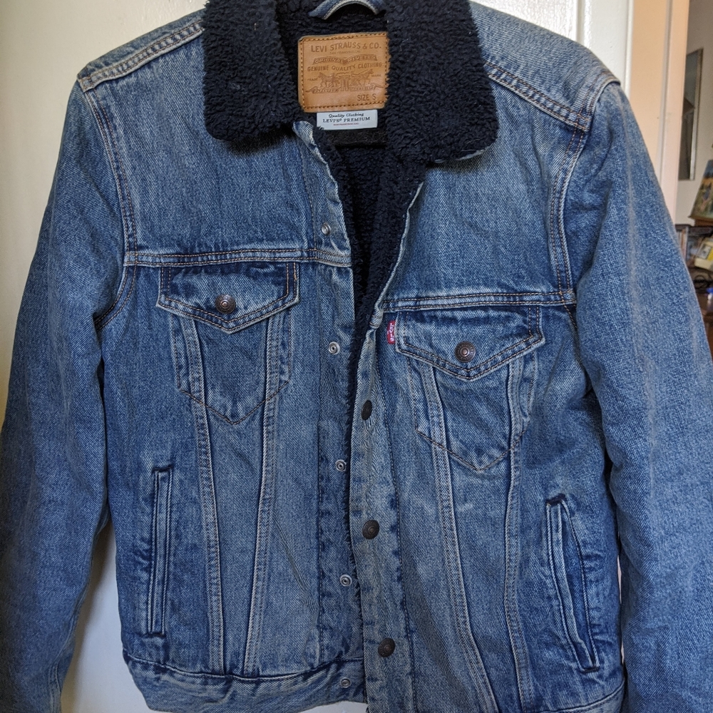 Levi's Sherpa Trucker jacket:indigo lamb